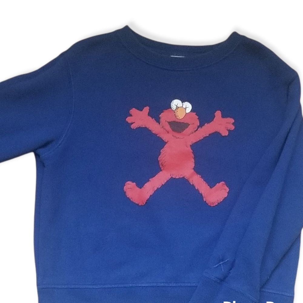 ELMO  fall/Winter Blue sweater 100%Cotton size 5-6